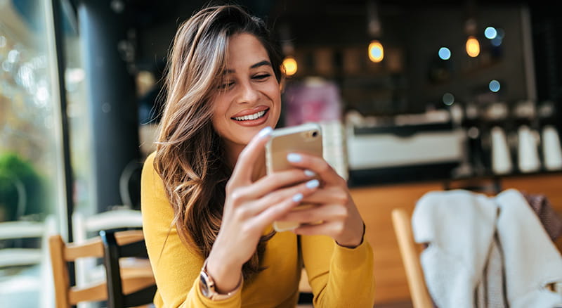 Text banking on to go