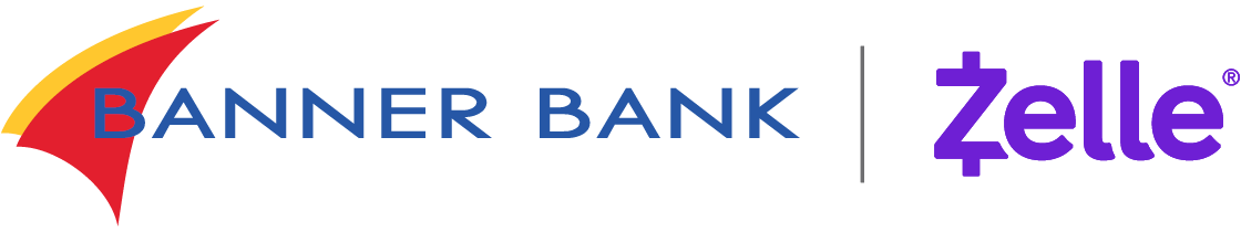 Banner Bank and Zelle logos